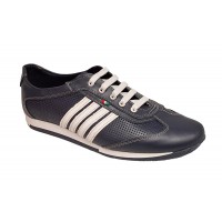 Pantofi barbati sport casual din piele naturala bleumarin GKR93BLM